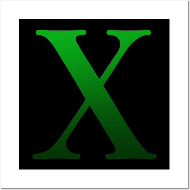 Green Roman Numeral 10 X Wall Art by Numerica